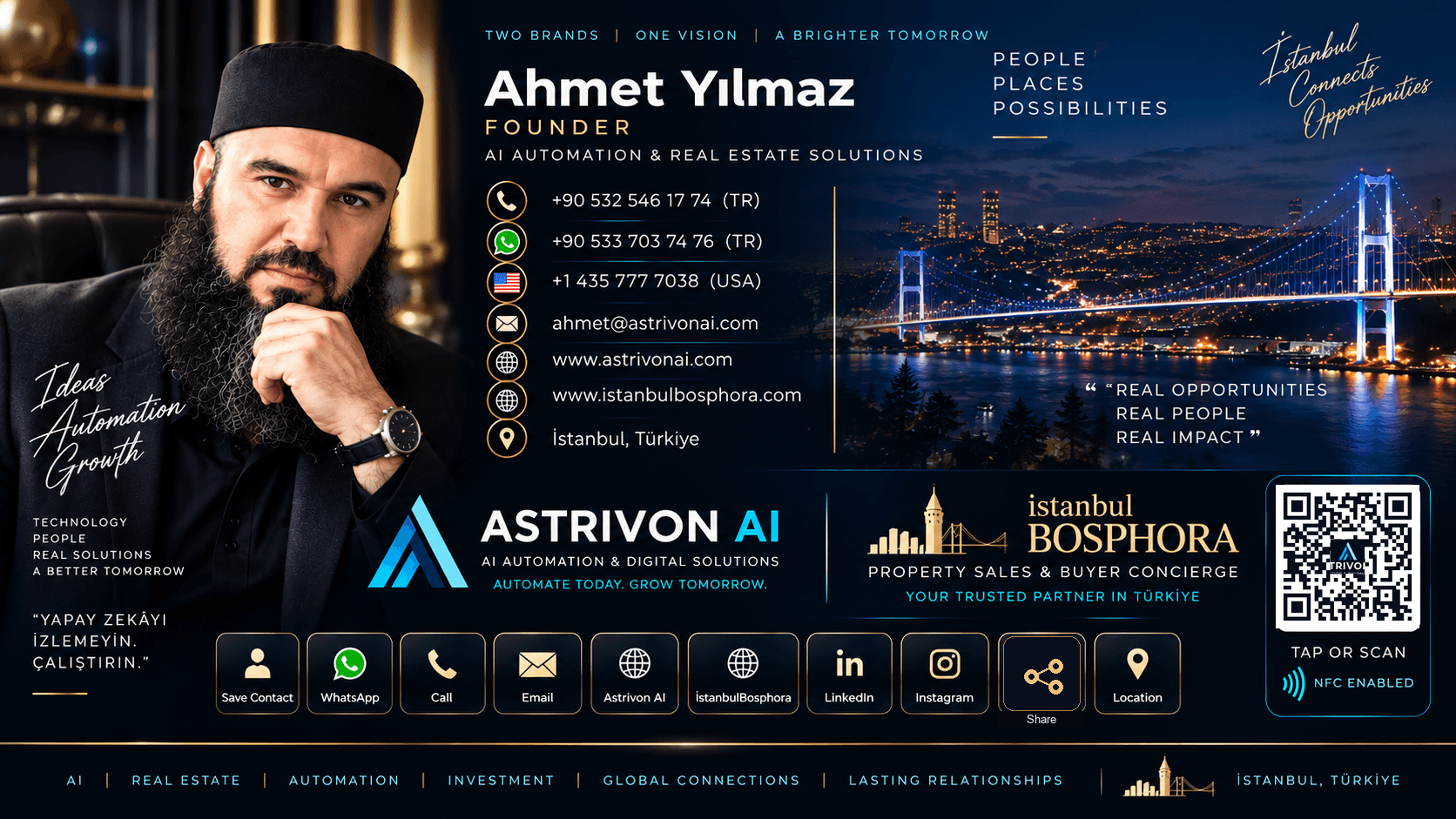 Ahmet Yılmaz — ASTRIVON AI × istanbul BOSPHORA